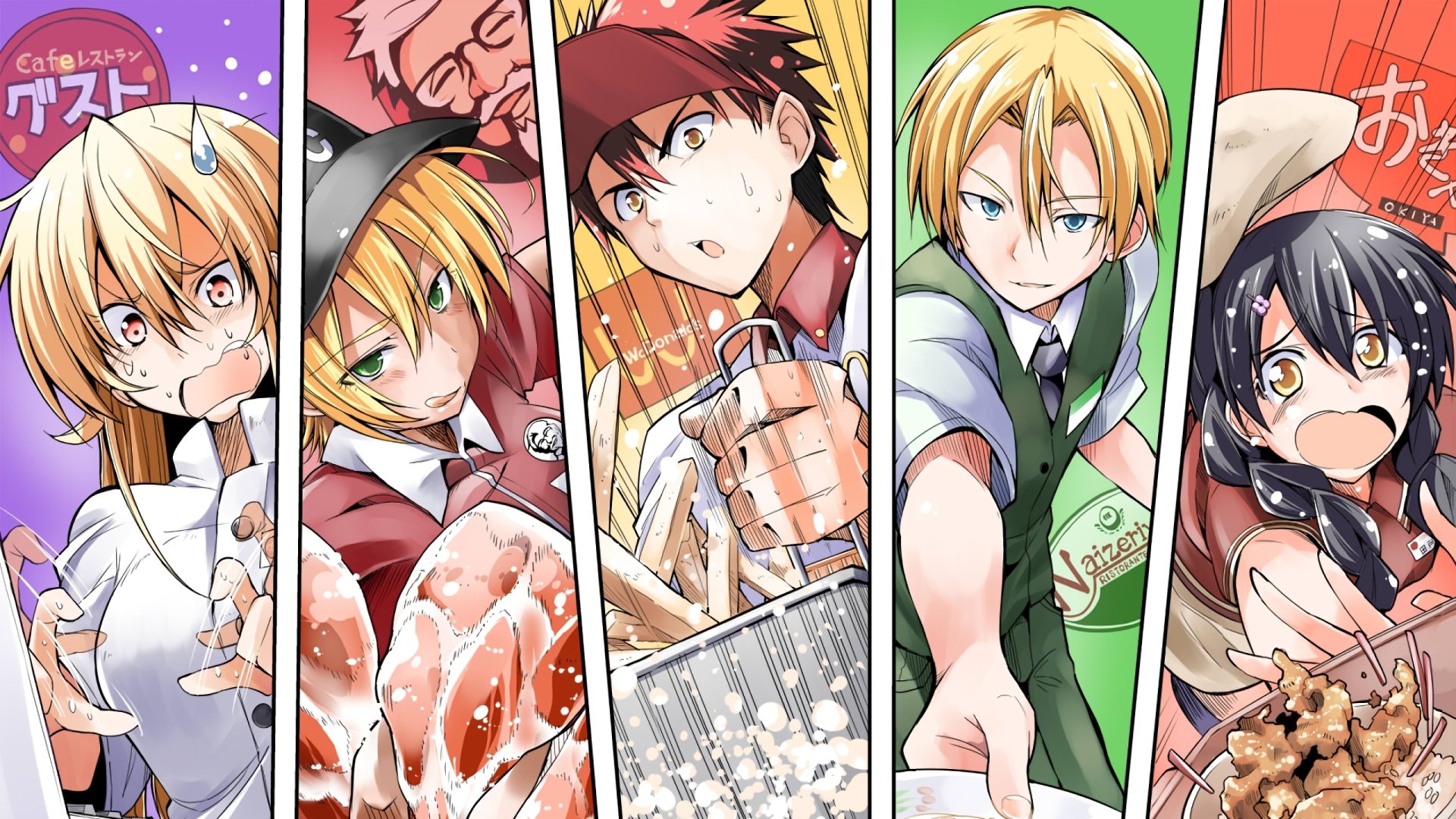 Download Sōma Yukihira Takumi Aldini Megumi Tadokoro Erina Nakiri Ikumi Mito Anime Food Wars: Shokugeki No Soma Art