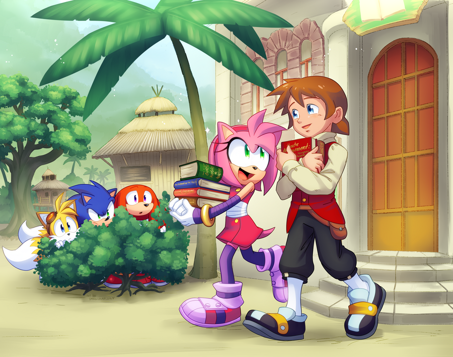 Download Book Knuckles The Echidna Miles 'Tails' Prower Chris Thorndyke Amy Rose Sonic The Hedgehog TV Show Sonic Boom Art