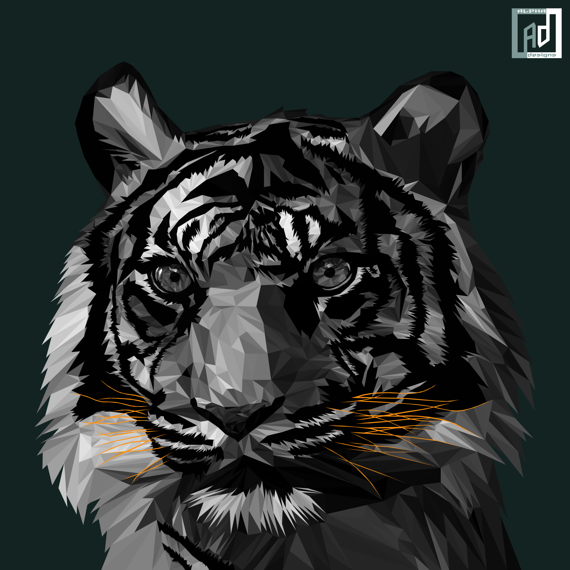 Tiger Lowpoly Illustration by mglking