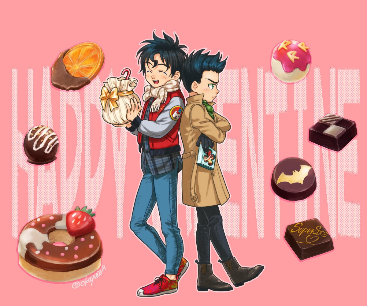 Download Black Hair Candy Happy Valentine's Day Cake Damian Wayne Jon Kent Comic Super-Sons Art