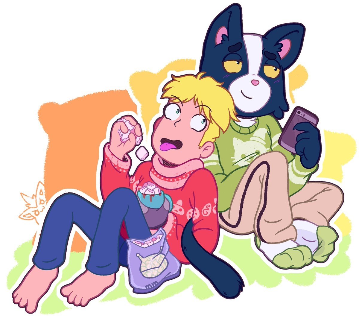 Download Garycato Sweater Christmas Tail Shirt Cup Phone Socks Feet Marshmallow Blonde Avocato (Final Space) Gary Goodspeed TV Show Final Space Art