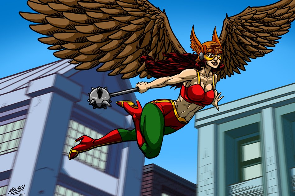 Download DC Comics Flying Mace Wings Shiera Sanders Hawkgirl (DC Comics) Comic Hawkgirl Art