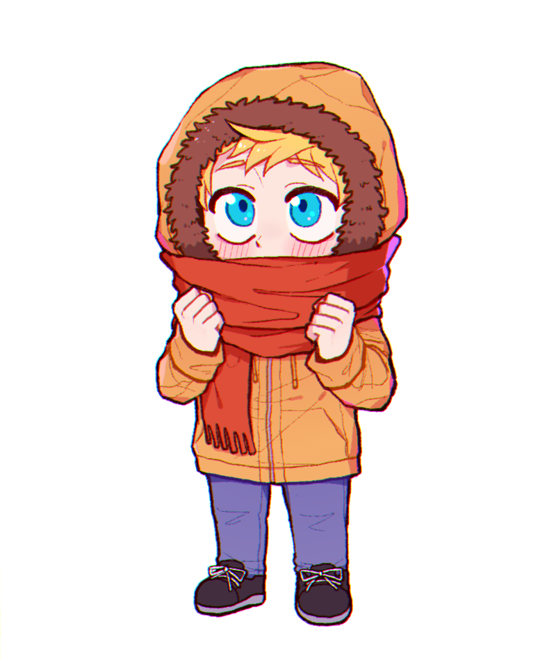 Download Blonde Scarf Hoodie Blue Eyes Kenny McCormick Cute TV Show South Park Art