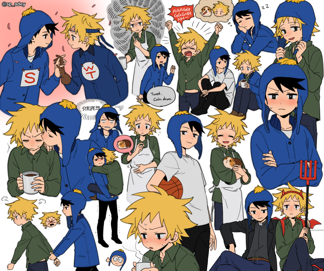 Download Stripe (South Park) Craig Tucker Tweek Tweak TV Show South Park Art