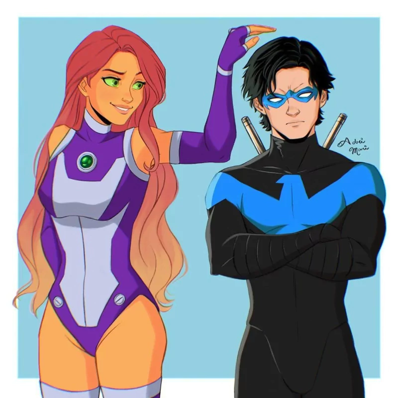 Koriand'r Nightwing Dick Grayson Starfire (DC Comics) TV Show Teen Titans Image