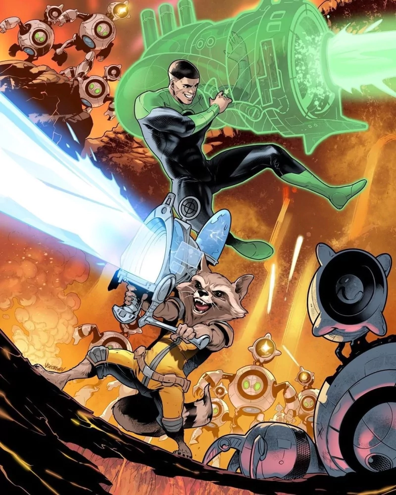 DC Comics John Stewart (Green Lantern) Green Lantern Rocket Raccoon Comic crossover Image