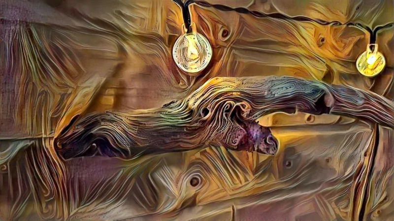  Beautiful piece of wood combined with digitale effects