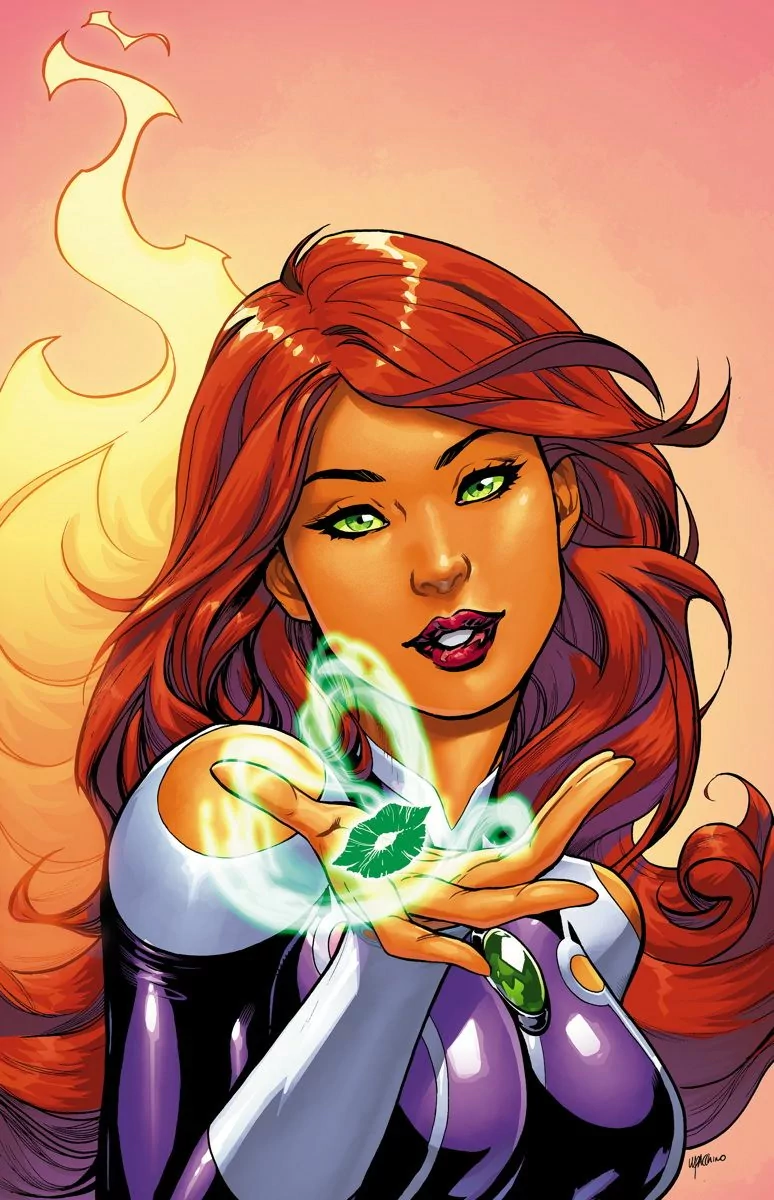 Koriand'r green eyes red hair DC Comics Starfire (DC Comics) Comic Image