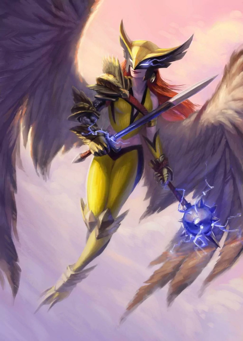 mace sword wings Hawkgirl (DC Comics) Comic Image