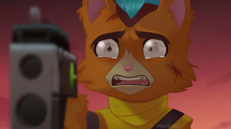 tears reflection Little Cato (Final Space) TV Show Final Space Image