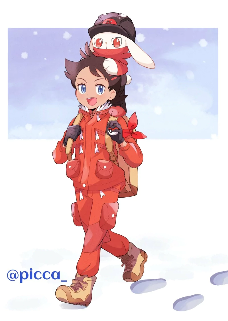 pokeball blue eyes Raboot (Pokémon) Goh (Pokémon) Anime Pokemon Image