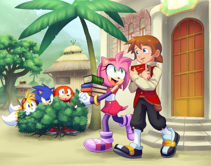 book Knuckles the Echidna Miles 'Tails' Prower Chris Thorndyke Amy Rose Sonic the Hedgehog TV Show Sonic Boom Image