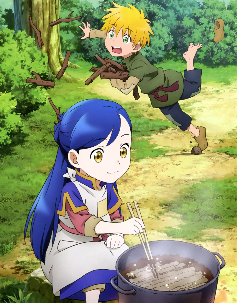 blue hair blonde Lutz (Ascendance of a Bookworm) Myne (Ascendance of a Bookworm) Anime Ascendance of a Bookworm Image