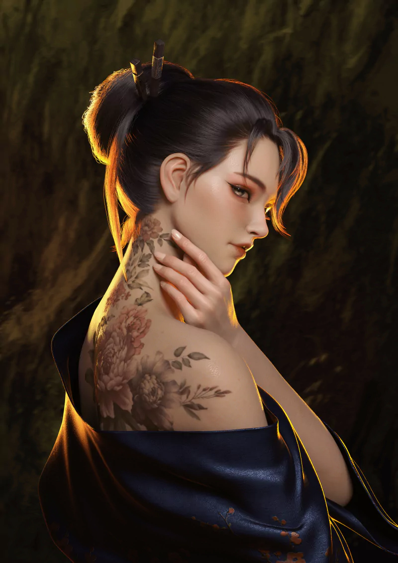 tattoo fantasy woman Image