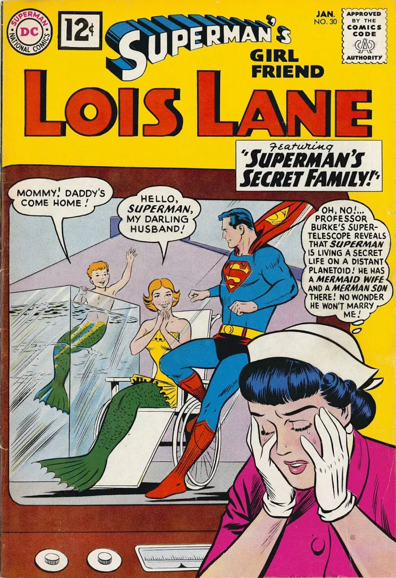 Clark Kent DC Comics wheelchair merman mermaid Lois Lane Comic Superman Image