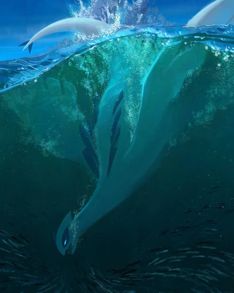 underwater Lugia (Pokémon) video game Pokemon Image