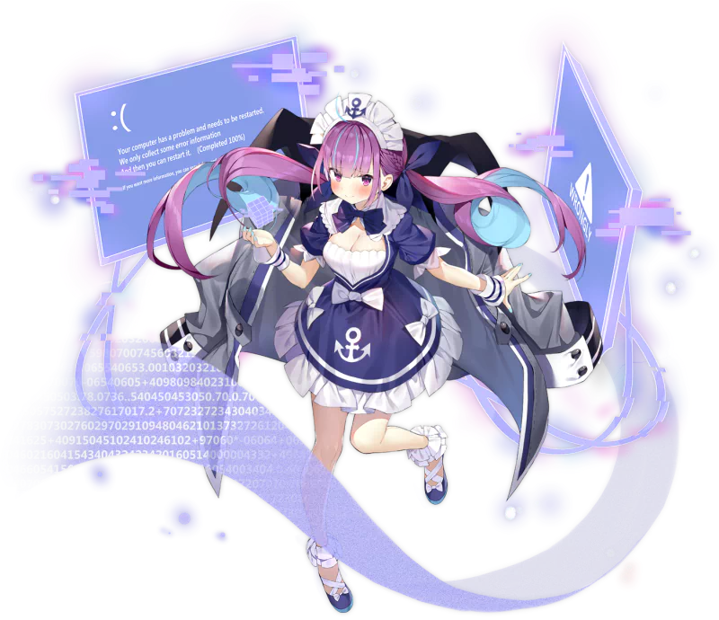 two-toned hair Minato Aqua Anime Virtual Youtuber Image