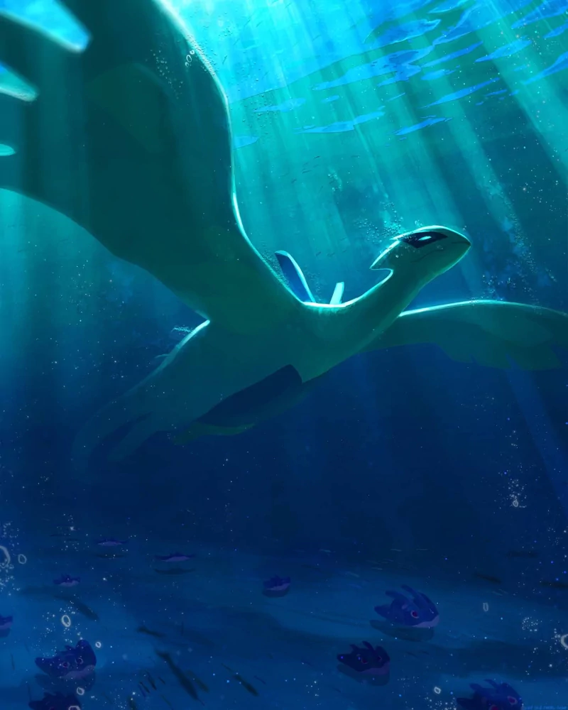 sea underwater Lugia (Pokémon) video game Pokemon Image