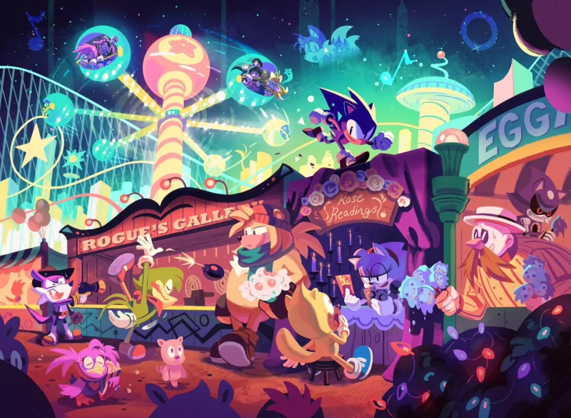 Bean the Dynamite carneval Mighty the Armadillo Knuckles the Echidna Honey the Cat Miles 'Tails' Prower Metal Sonic Doctor Robotnik Fang the Sniper Bark the Polar Bear Ray the Flying Squirrel Amy Rose video game Sonic the Hedgehog Image