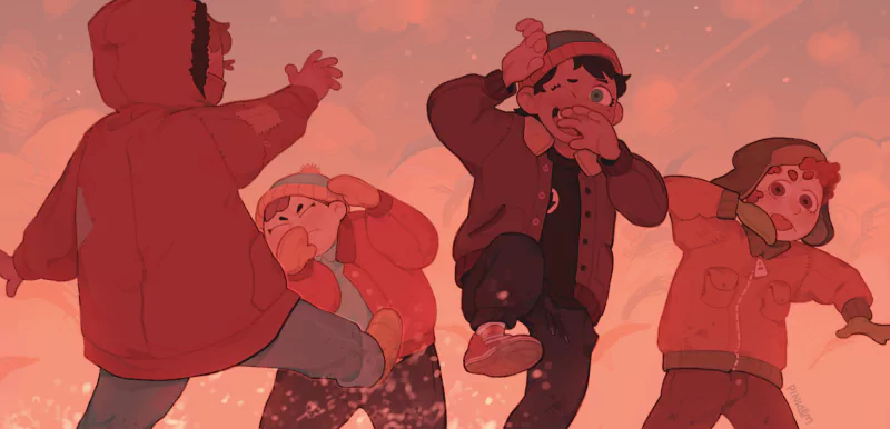 Kenny McCormick Kyle Broflovski Eric Cartman Stan Marsh TV Show South Park Image