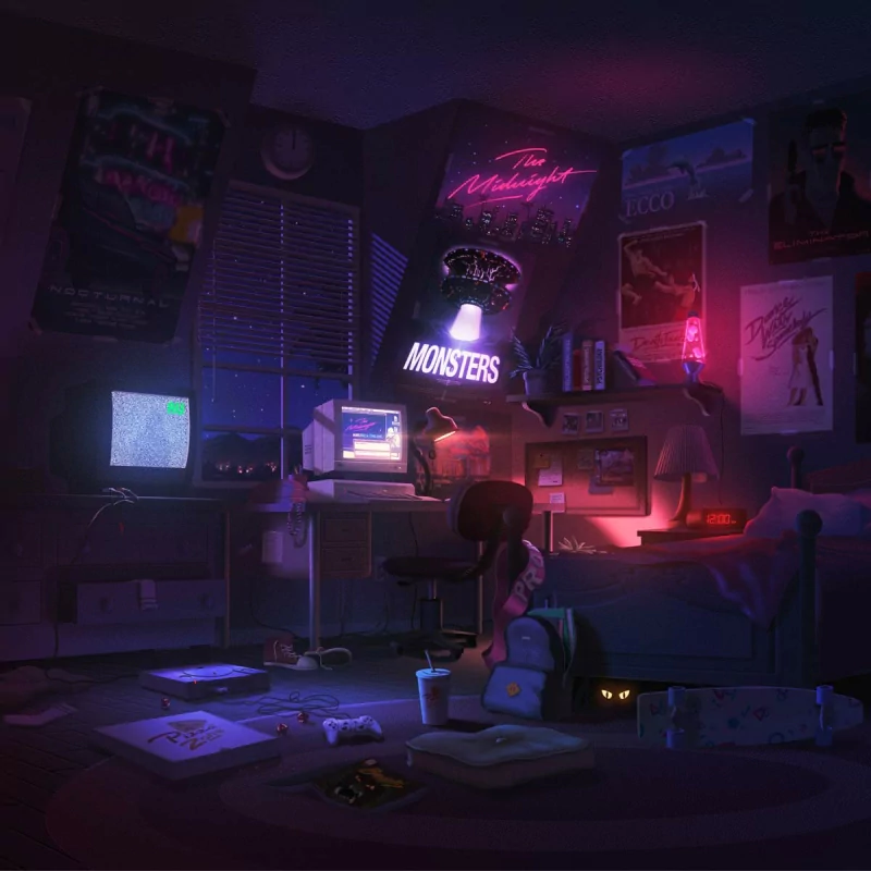 music The Midnight retro bedroom neon Image