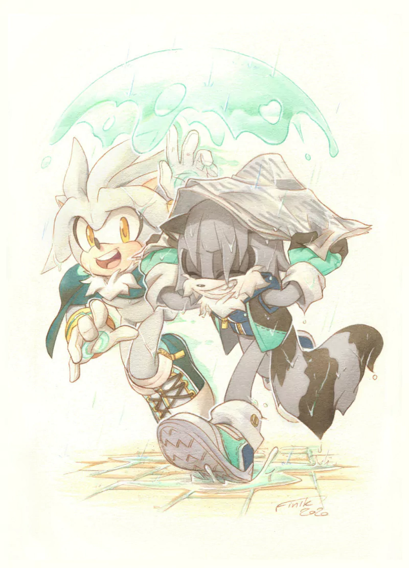 newspaper rain Stripes the Raccoon Silver the Hedgehog video game Sonic the Hedgehog Image