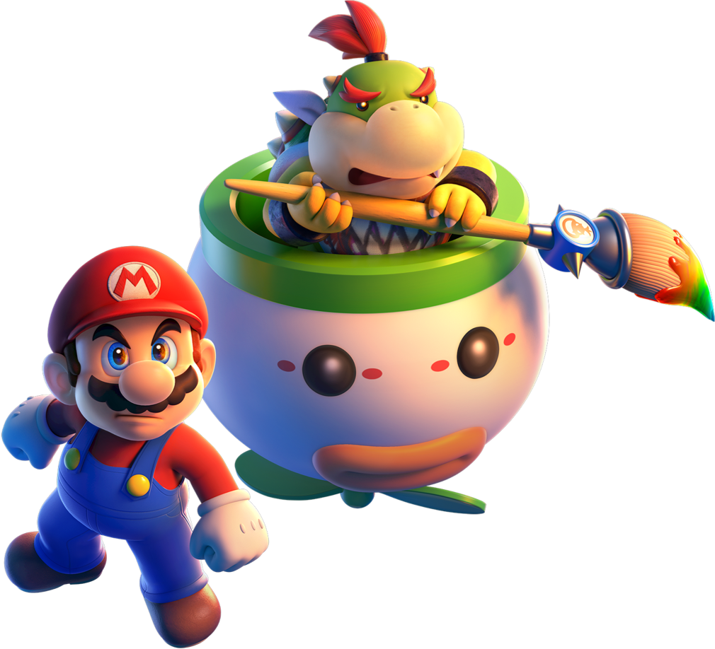 Mario and Bowser Jr. Render from Bowser's Fury