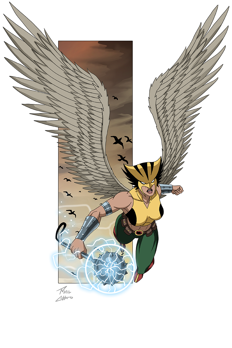 Hawkgirl Art by Phil Cho