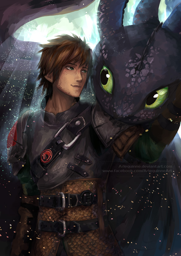 Hiccup and Toothless by ElinTan