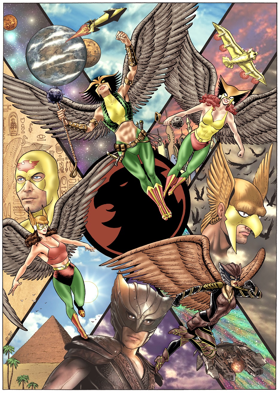 Hawkman & Hawkgirl Art