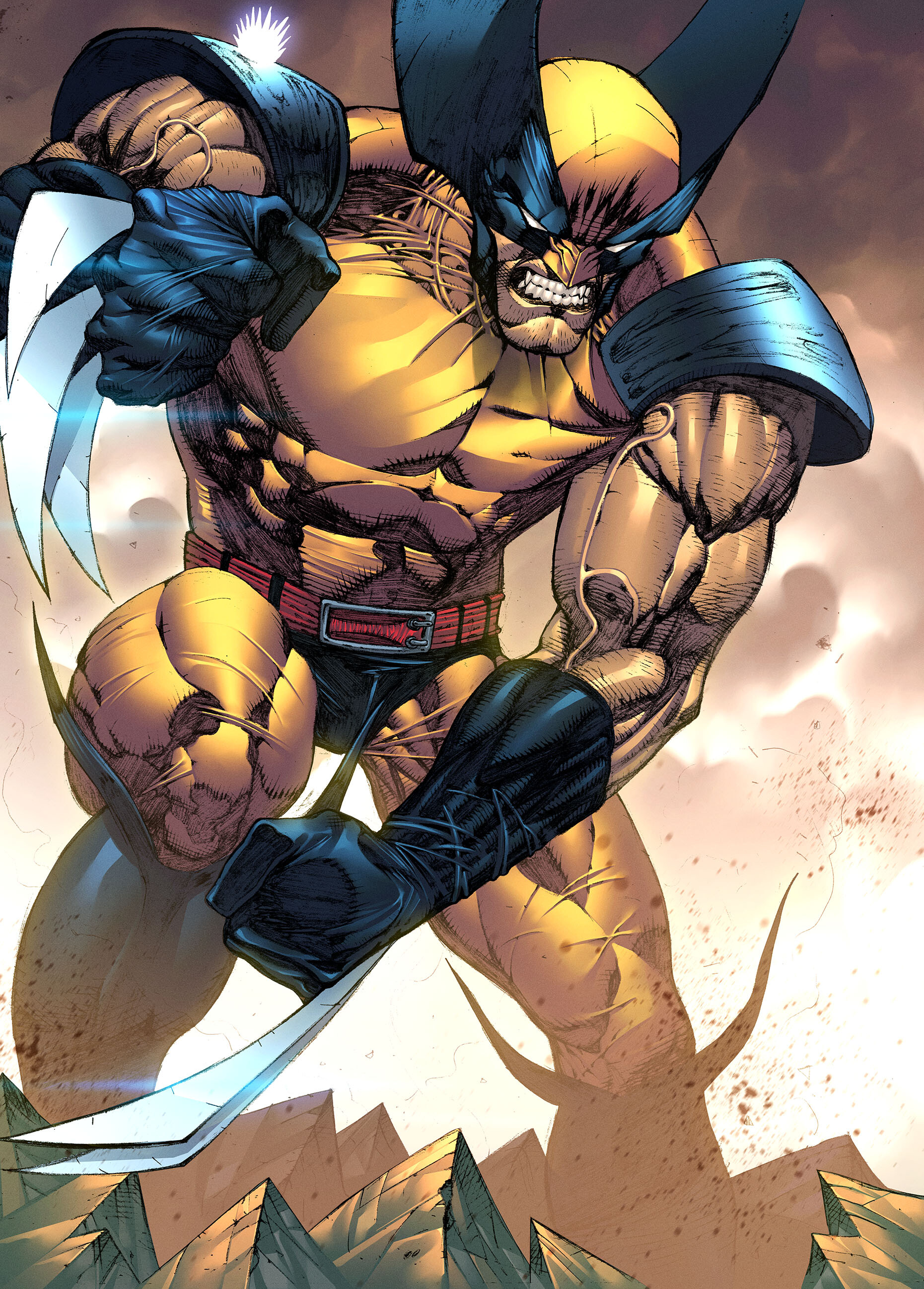 Wolverine Art by Press Color