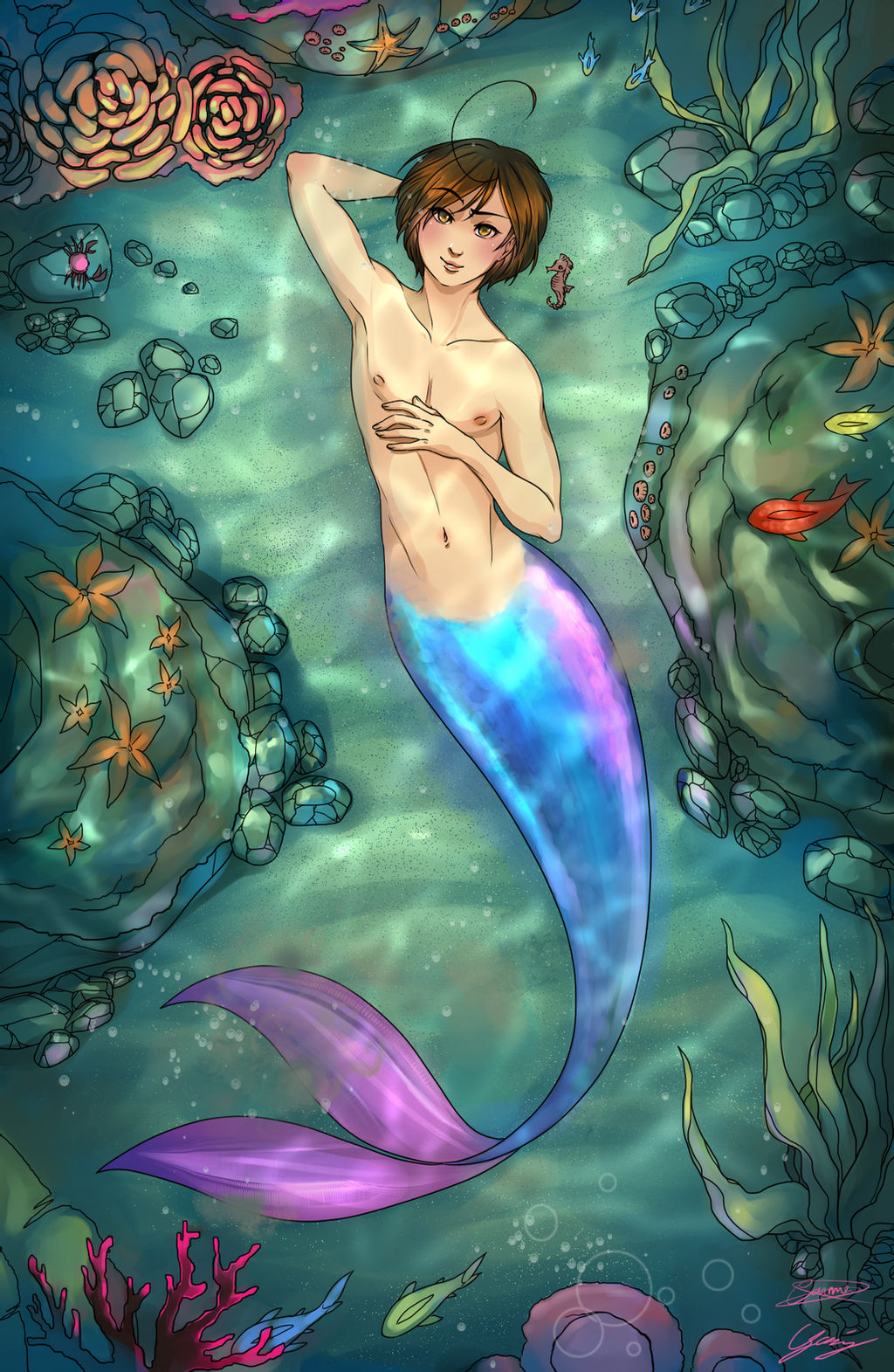 Fantasy Mermaid Art by x-Lilou-chan-x