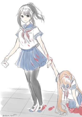 osana najimi (yandere simulator) drawn by kjech