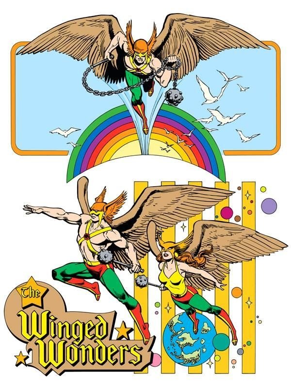 Download Rainbow Earth Carter Hall Katar Hol Mace DC Comics Wings Hawkgirl (DC Comics) Hawkwoman (DC Comics) Hawkman (DC Comics) Comic Hawkman & Hawkgirl Art