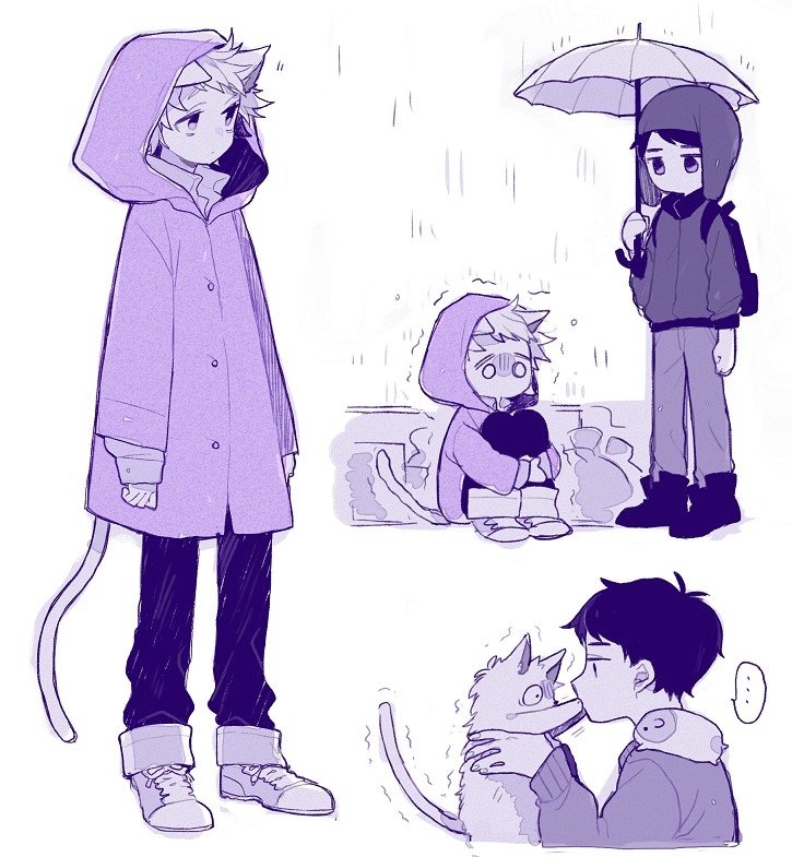 Download Umbrella Tail Cat Tweek Tweak Craig Tucker TV Show South Park Art