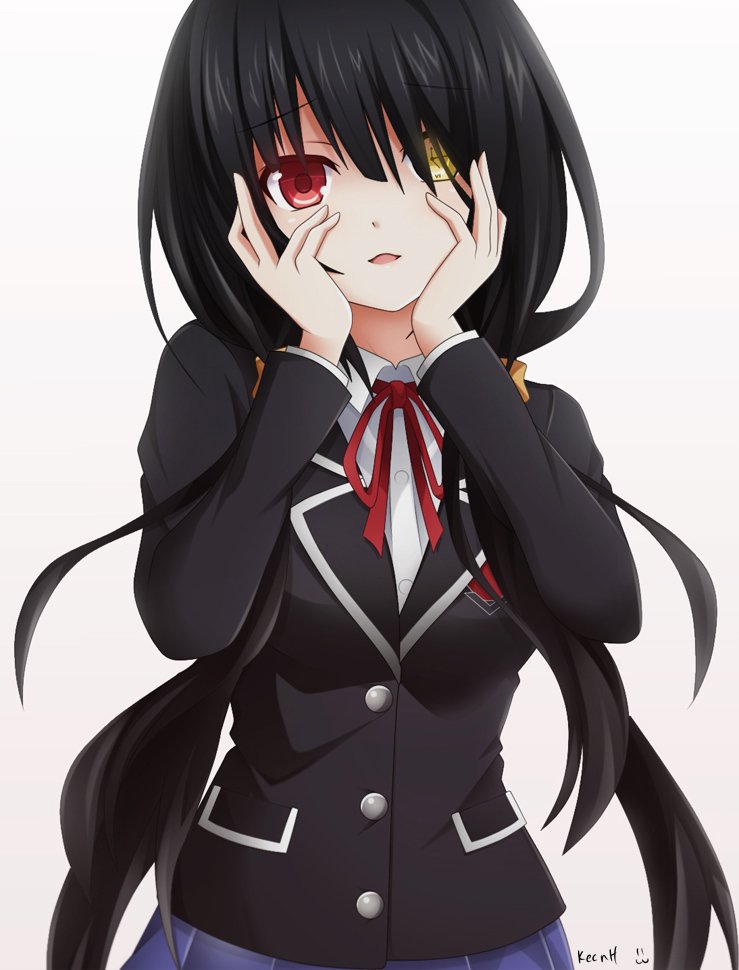 Download Black Hair Red Eyes Yellow Eyes Heterochromia Kurumi Tokisaki Anime Date A Live Art