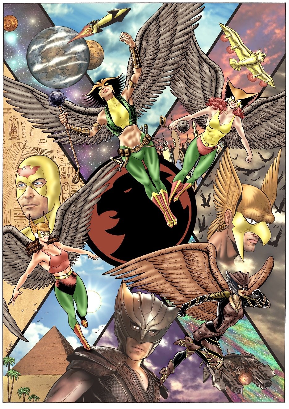 Download Helmet Mace Arrowverse Wings DC Comics Katar Hol Carter Hall Shiera Sanders Kendra Sanders Shayera Hol Hawkwoman (DC Comics) Hawkgirl (DC Comics) Hawkman (DC Comics) Comic Hawkman & Hawkgirl Art
