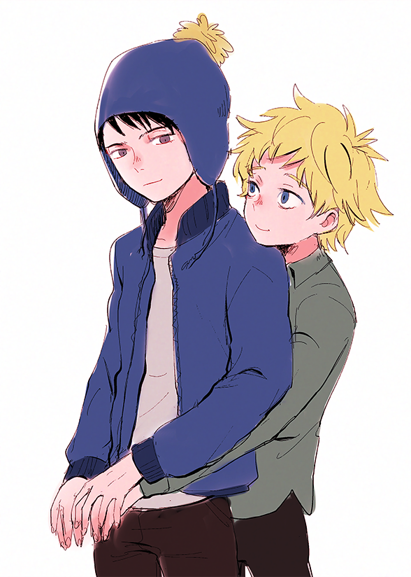 Download Blonde Black Hair Hat Couple Craig Tucker Tweek Tweak TV Show South Park Art