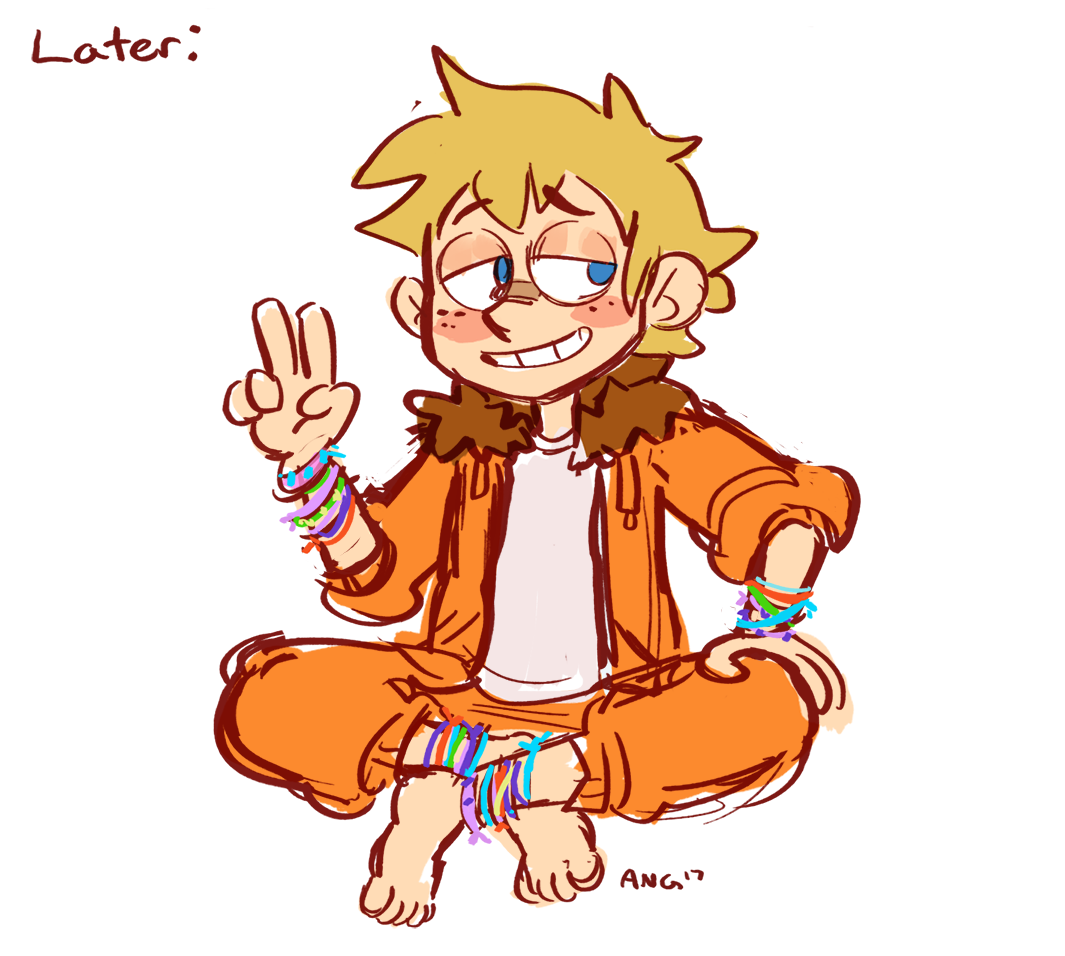 Download Blush Bracelet Feet Blonde Smile Peace Sign Kenny McCormick TV Show South Park Art