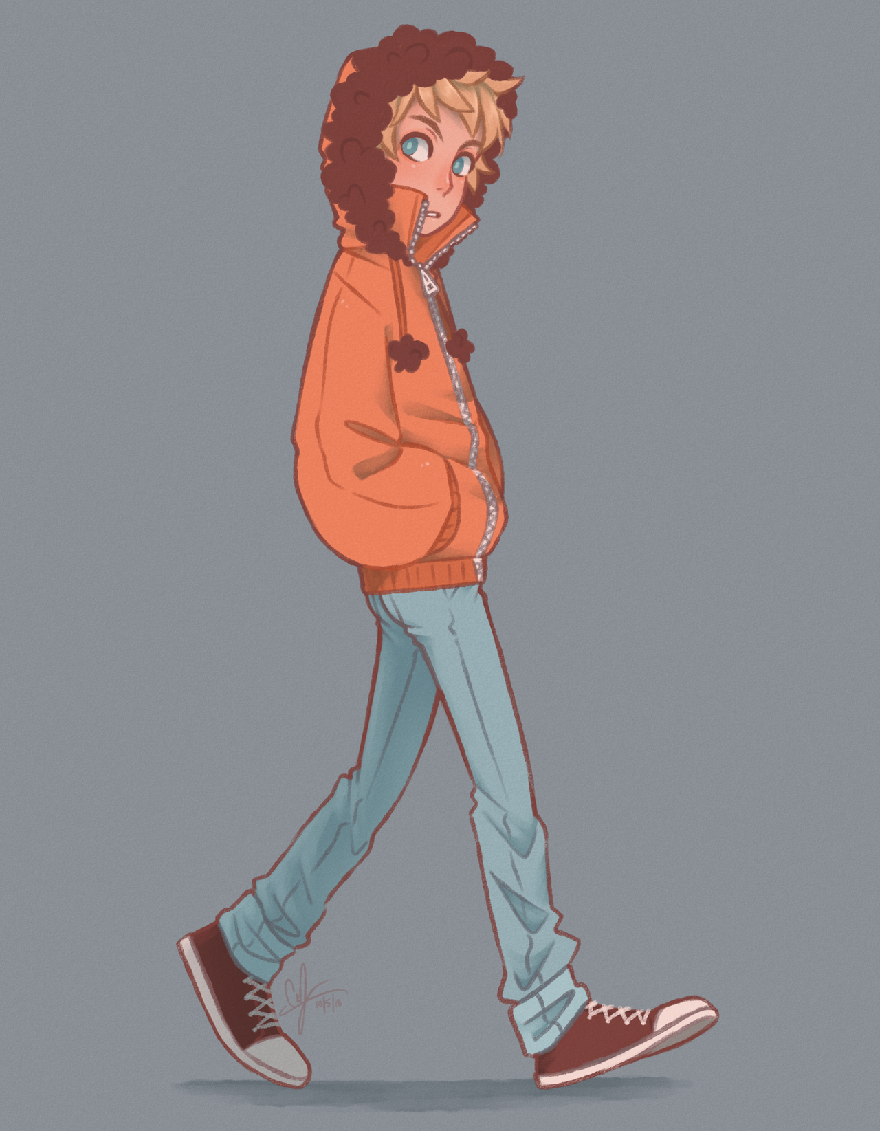 Download Sneakers Hoodie Kenny McCormick TV Show South Park Art