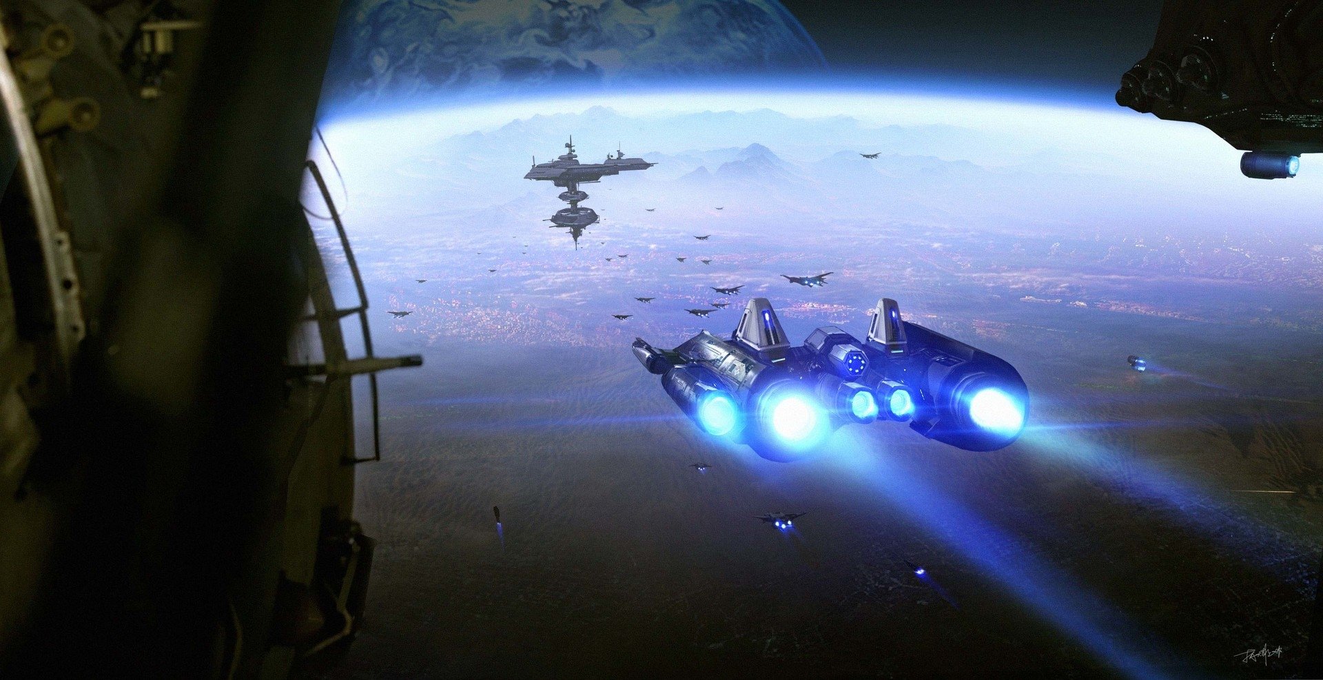 Download Orbit Sci Fi Spaceship Art