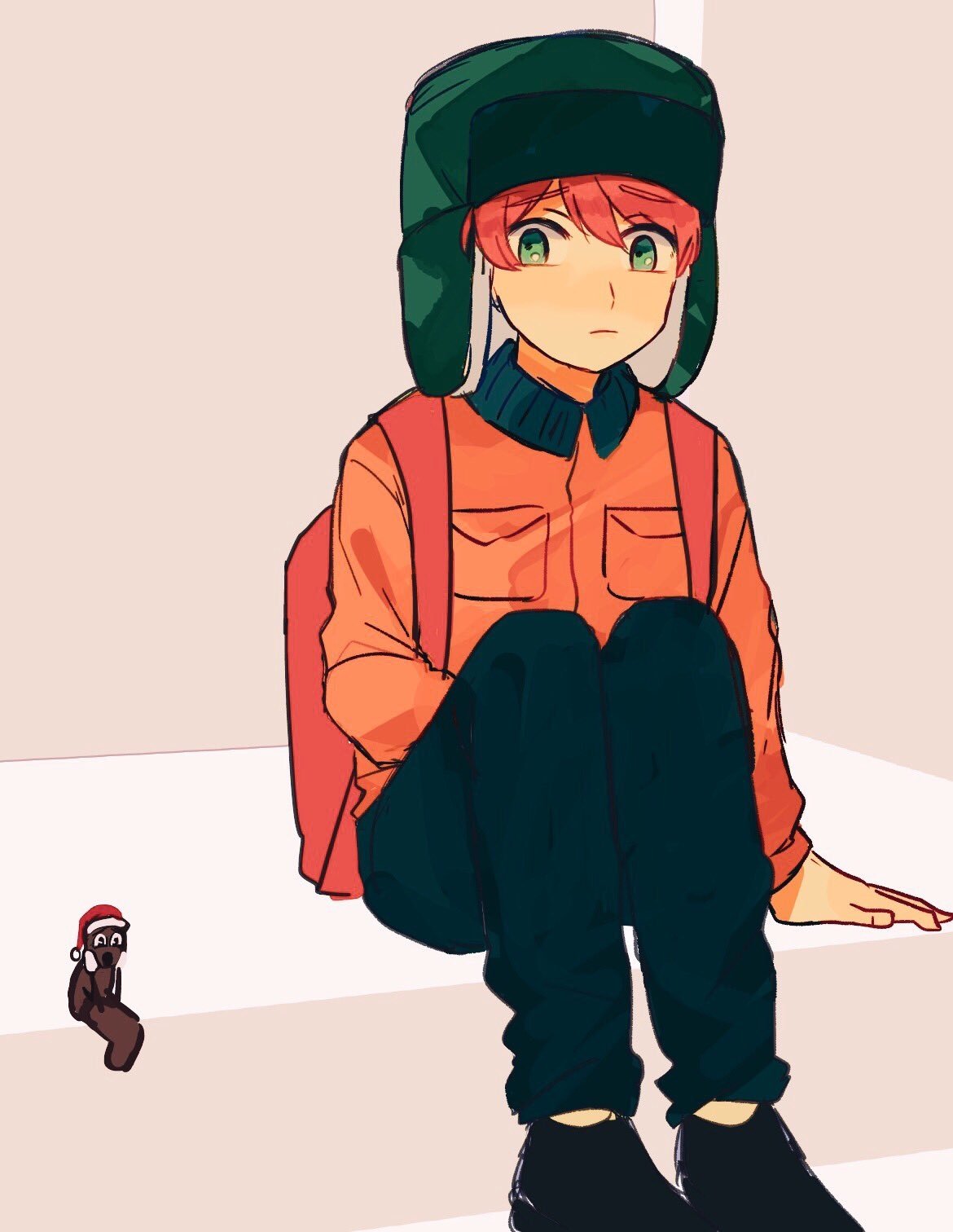 Download Hat Green Eyes Red Hair Kyle Broflovski TV Show South Park Art