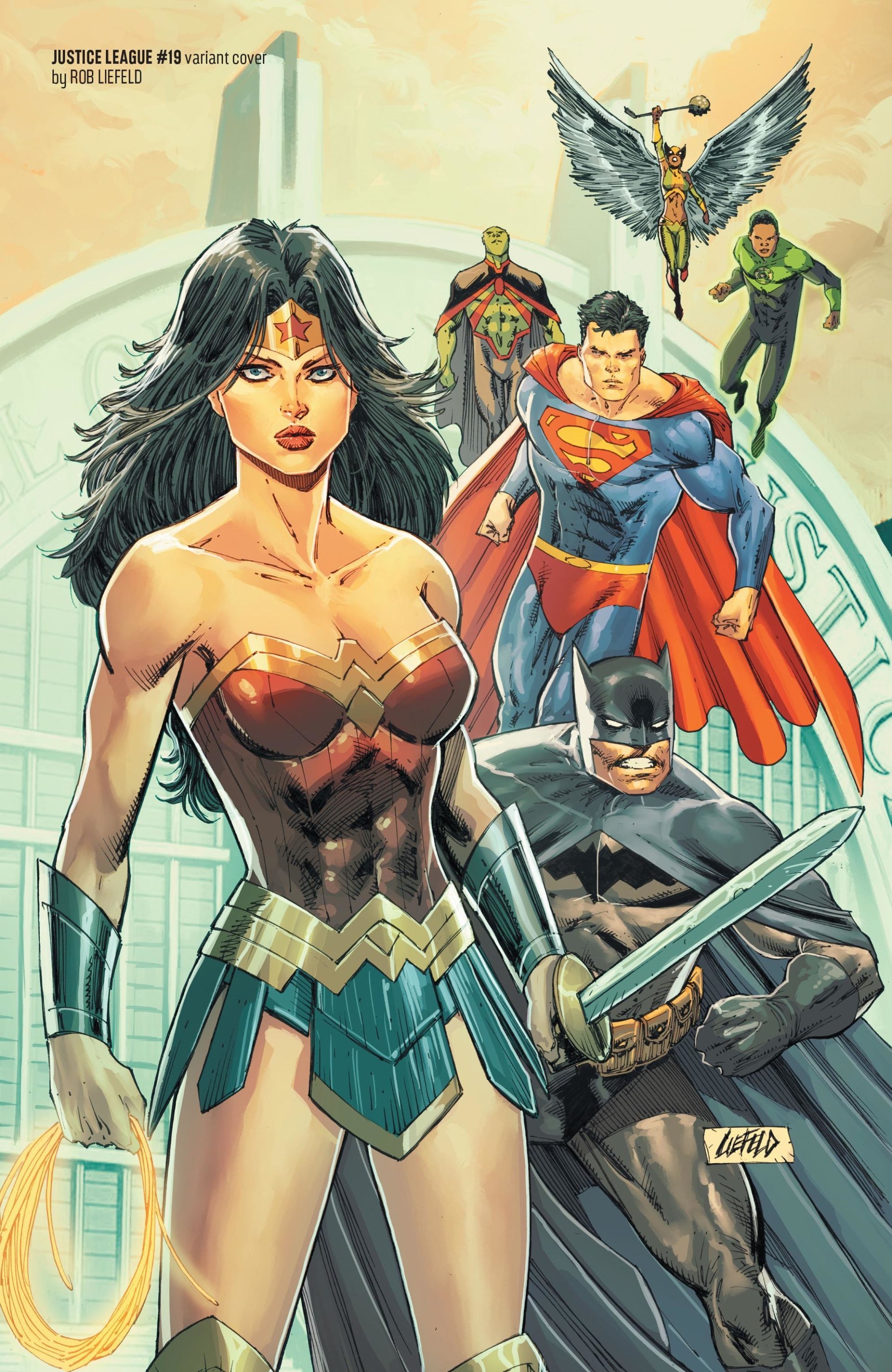 Download Diana Prince Hall Of Justice Batman Martian Manhunter John Stewart (Green Lantern) Superman Kendra Sanders Hawkgirl (DC Comics) Green Lantern Wonder Woman Comic Justice League Art