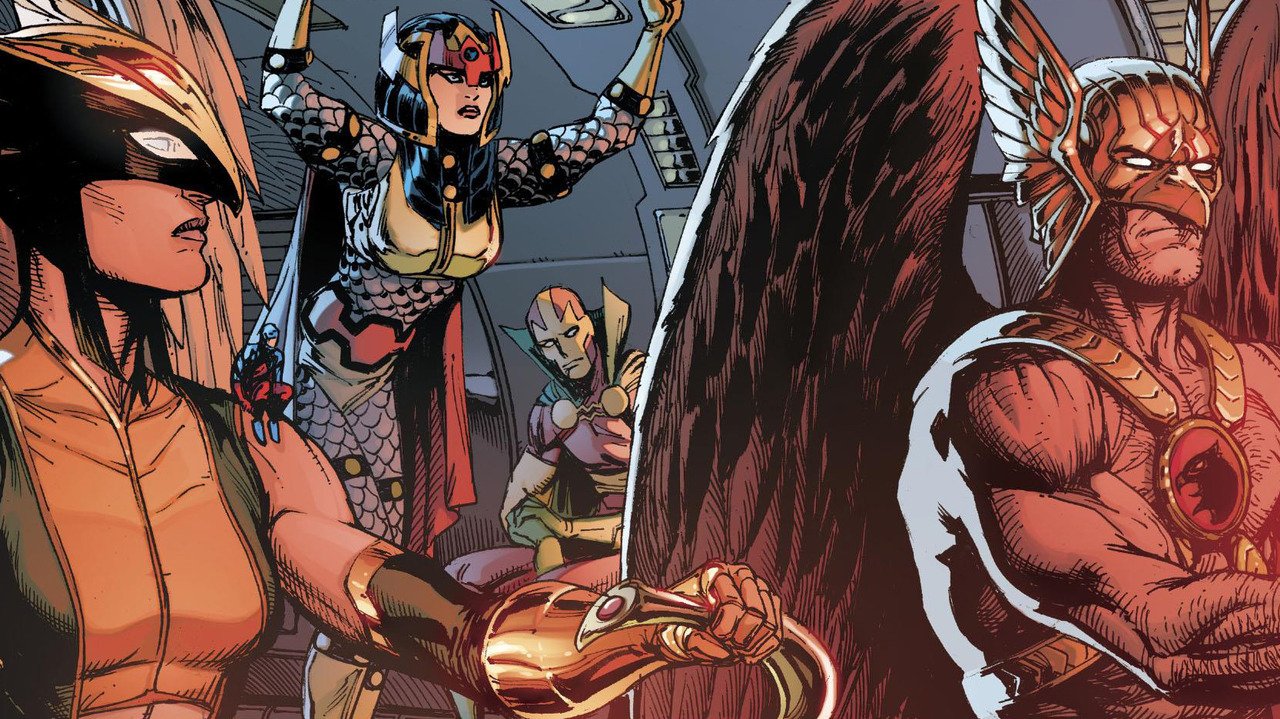 Download DC Comics Carter Hall Big Barda Mister Miracle Kendra Sanders Hawkgirl (DC Comics) Hawkman (DC Comics) Comic Doomsday Clock Art