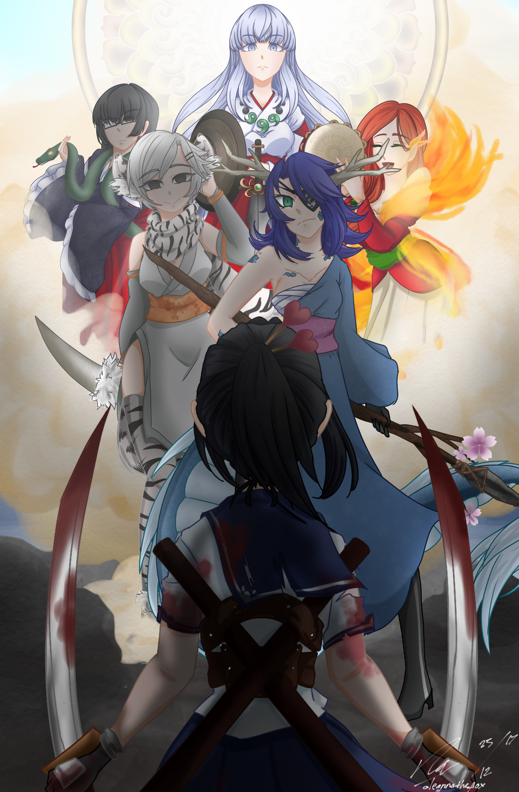 Download Akane Toriyasu Kuroko Kamenaga Aoi Ryugoku Ayano Aishi Megami Saikou Shiromi Torayoshi Video Game Yandere Simulator Art