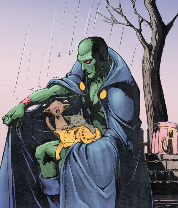 Download DC Comics Rain Cat Martian Manhunter Comic Justice League Art