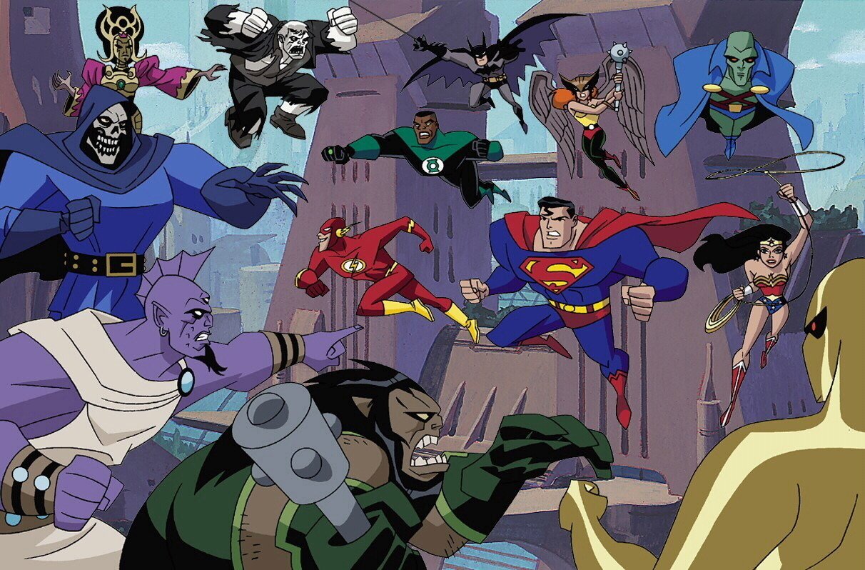 Download Diana Prince Kalibak (DC Comics) Wally West Martian Manhunter Shayera Hol Batman John Stewart (Green Lantern) Green Lantern Flash Amazo Solomon Grundy Wonder Woman Superman Hawkgirl (DC Comics) Comic Justice League Art