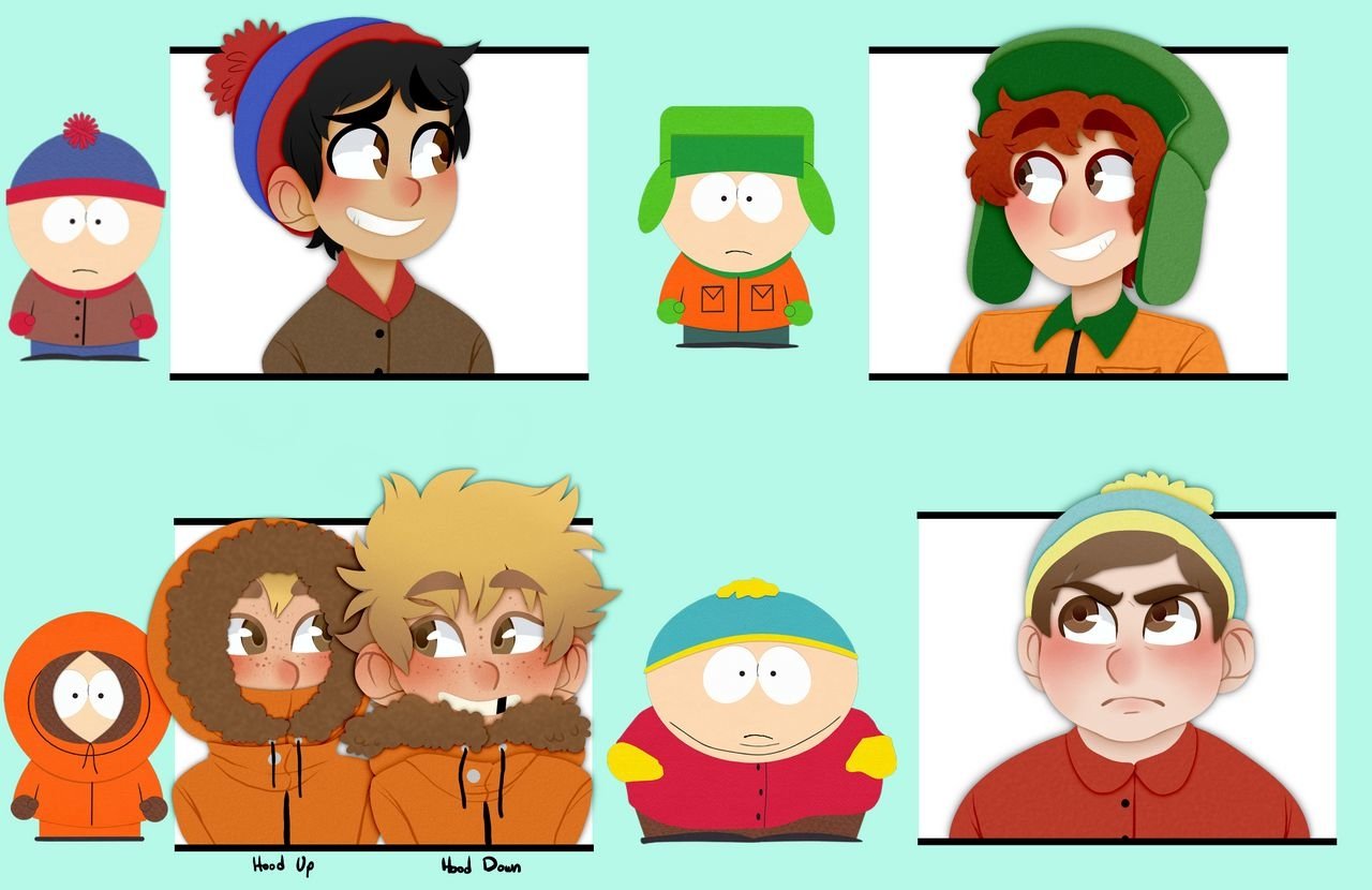 Download Kenny McCormick Eric Cartman Kyle Broflovski Stan Marsh TV Show South Park Art
