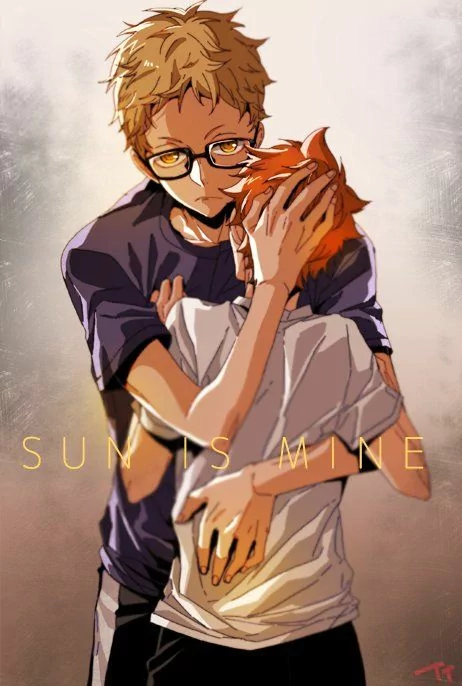 glasses Kei Tsukishima Shōyō Hinata Haikyū!! Anime Image