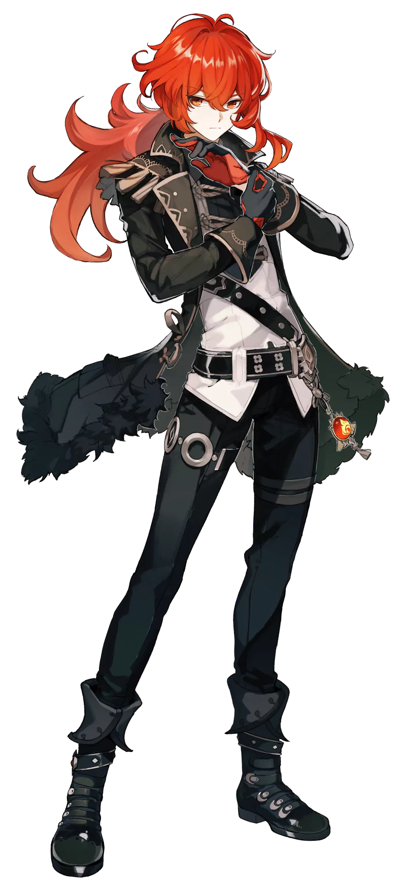 red hair Diluc (Genshin Impact) video game Genshin Impact Image